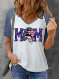 American Mom Patriotic Short Sleeve T-shirt Aosig