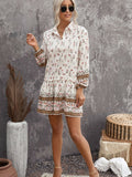 Balloon Sleeve Shirt Dress Aosig