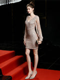 Banquet Sequin short evening dress Aosig