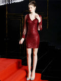 Banquet Sequin short evening dress Aosig