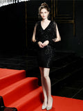 Banquet Sequin short evening dress Aosig