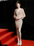 Banquet Sequin short evening dress Aosig