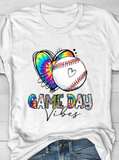 Baseball Game Day Vibes T-Shirt Aosig