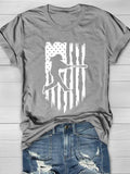 Baseball Girls Flag  T-Shirt Aosig