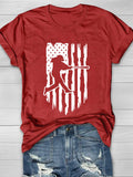 Baseball Girls Flag  T-Shirt Aosig