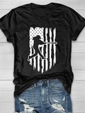 Baseball Girls Flag  T-Shirt Aosig