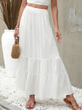 Beach Style Solid Color Skirt