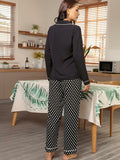 Cardigan Polka Dot Pants Pajamas Aosig