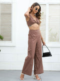 Casual Cut-out Jumpsuit Aosig