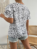 Casual Loose Print Polka Dot Pullover T-Shirt Aosig