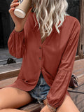 Casual Loose Single Breasted Shirt Dress Aosig