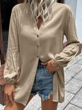 Casual Loose Single Breasted Shirt Dress Aosig