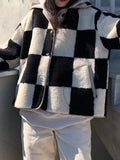 Collision Color Plush Jacket Aosig
