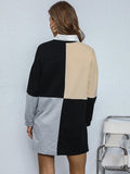 Color Blocking Long Sleeve Sweatshirt Aosig