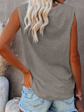 Color Casual Top Women Loose Pullover Bottoming Vest Aosig
