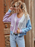Colorful Knitted Cardigan Sweater Aosig