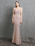 Colorful Sequin party evening dress Aosig