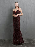 Colorful Sequin party evening dress Aosig