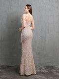 Colorful Sequin party evening dress Aosig