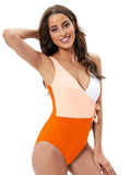 Coloured Bow One-piece Swimsuit Aosig