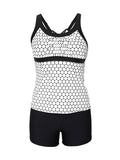 Conservative Split Dot Swimsuit Aosig