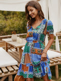 Contrasting color dress Aosig