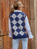 Diamond V-neck Sweater Vest Aosig