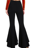 Elastic High-waist Fashion Flared Trousers Aosig