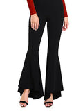 Elastische High-Waist-Fashion-Schlaghose 