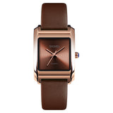 Elegance Leather Belt Girl Watch with Waterproof Aosig