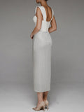 Elegant Backless Hip Dress Dress Aosig