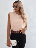 Elegant Polka Dot Sleeveless Top Aosig