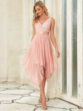 Elegant V-neck Gauze Cocktail Dress Aosig