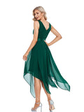 Elegant V-neck Gauze Cocktail Dress Aosig