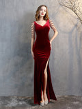 Elegant V-neck evening dress Aosig