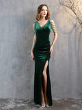 Elegant V-neck evening dress Aosig