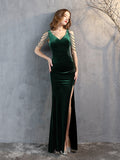 Elegant V-neck evening dress Aosig