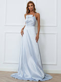 Elegant Wrap Breast Evening Dress Aosig