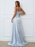 Elegant Wrap Breast Evening Dress Aosig