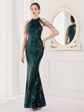 Elegant long fishtail evening dress Aosig