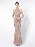 Elegant long fishtail evening dress Aosig