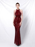 Elegant long fishtail evening dress Aosig