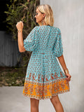 Fashionable Bohemian Print Dress Aosig