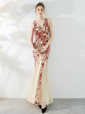 Fishtail Sequin long evening dress Aosig