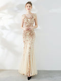 Fishtail Sequin long evening dress Aosig