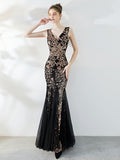 Fishtail Sequin long evening dress Aosig