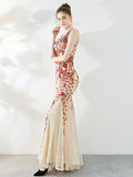 Fishtail Sequin long evening dress Aosig