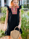 Fringed-breasted High-waisted Skirt Aosig