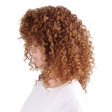 Gradient color small short curl  wig cover Aosig