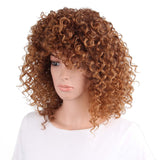 Gradient color small short curl  wig cover Aosig